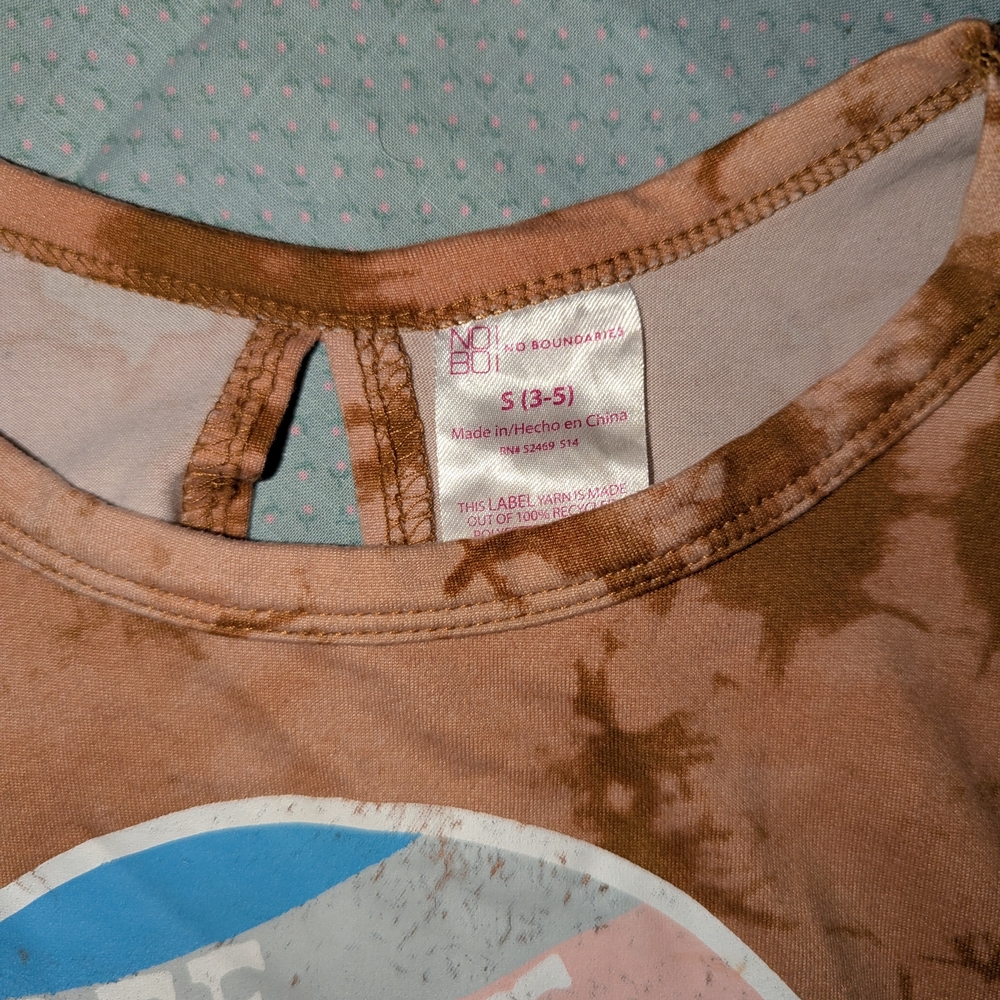 No Boundaries Brown Tie-Dye Tank Top